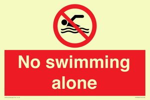 No swimming alone